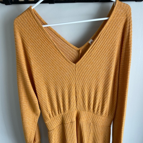 Daily Practice by Anthropologie Barre Midi Dress - Mustard Yellow - Size Small - Picture 7 of 16